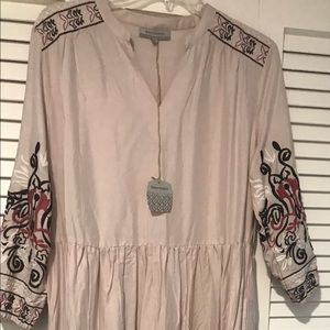 Rayon embroidered dress